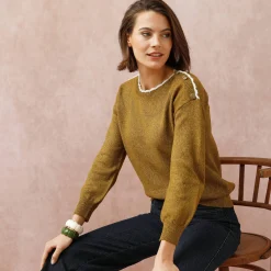 Trui met boothals, streelzacht tricot
