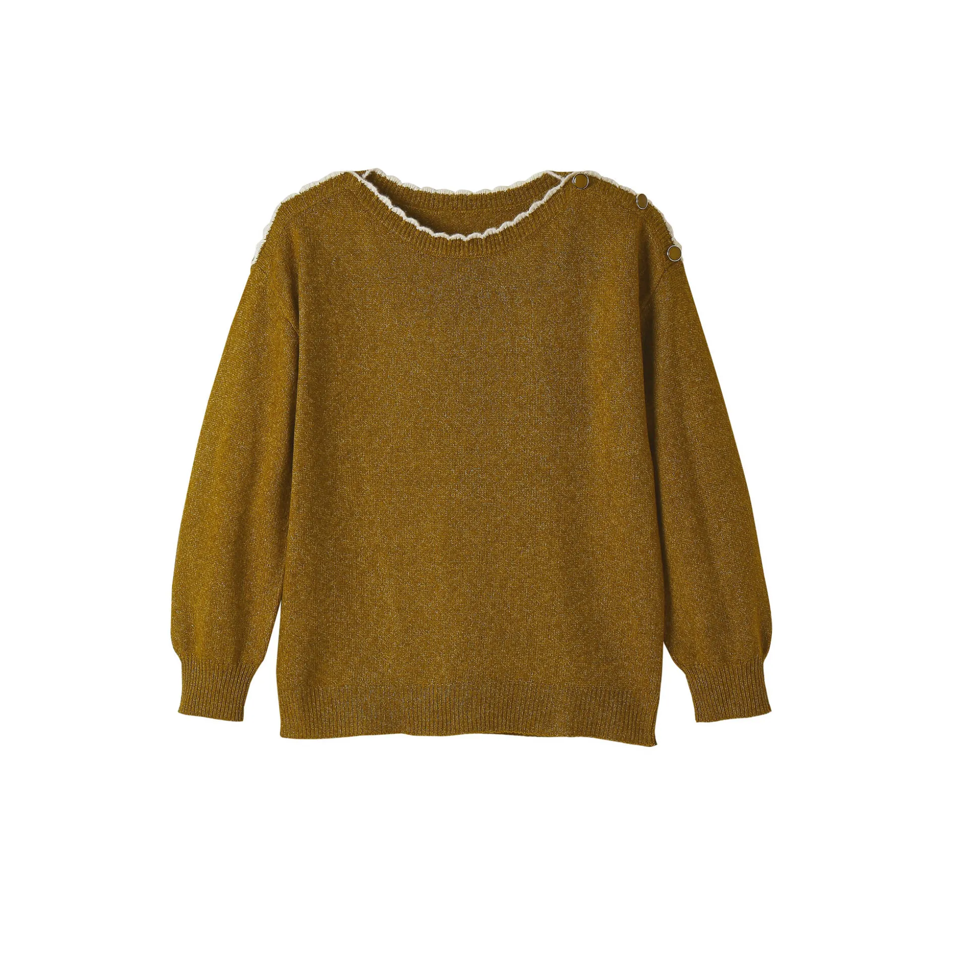 Trui met boothals, streelzacht tricot