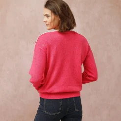 Trui met boothals, streelzacht tricot