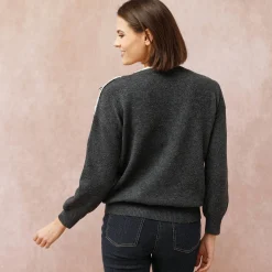 Trui met boothals, streelzacht tricot