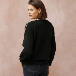 Trui met boothals, streelzacht tricot