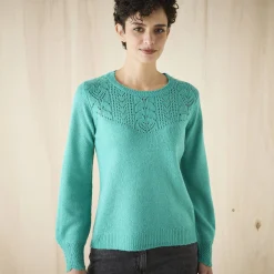 Trui met details in pointelletricot
