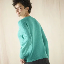 Trui met details in pointelletricot