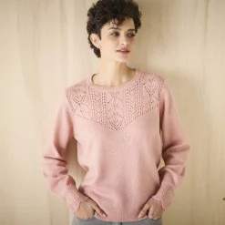 Trui met details in pointelletricot
