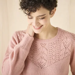Trui met details in pointelletricot