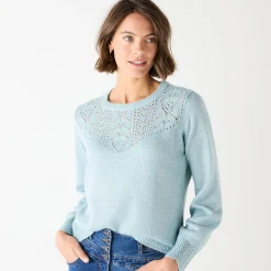 Trui met details in pointelletricot