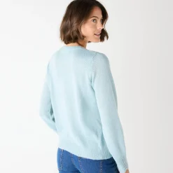Trui met details in pointelletricot