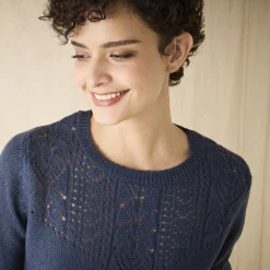Trui met details in pointelletricot