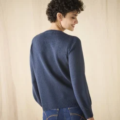 Trui met details in pointelletricot