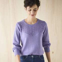 Trui met details in pointelletricot