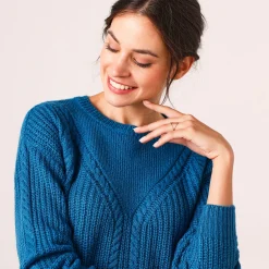 Trui met kabelmotieven - patenttricot