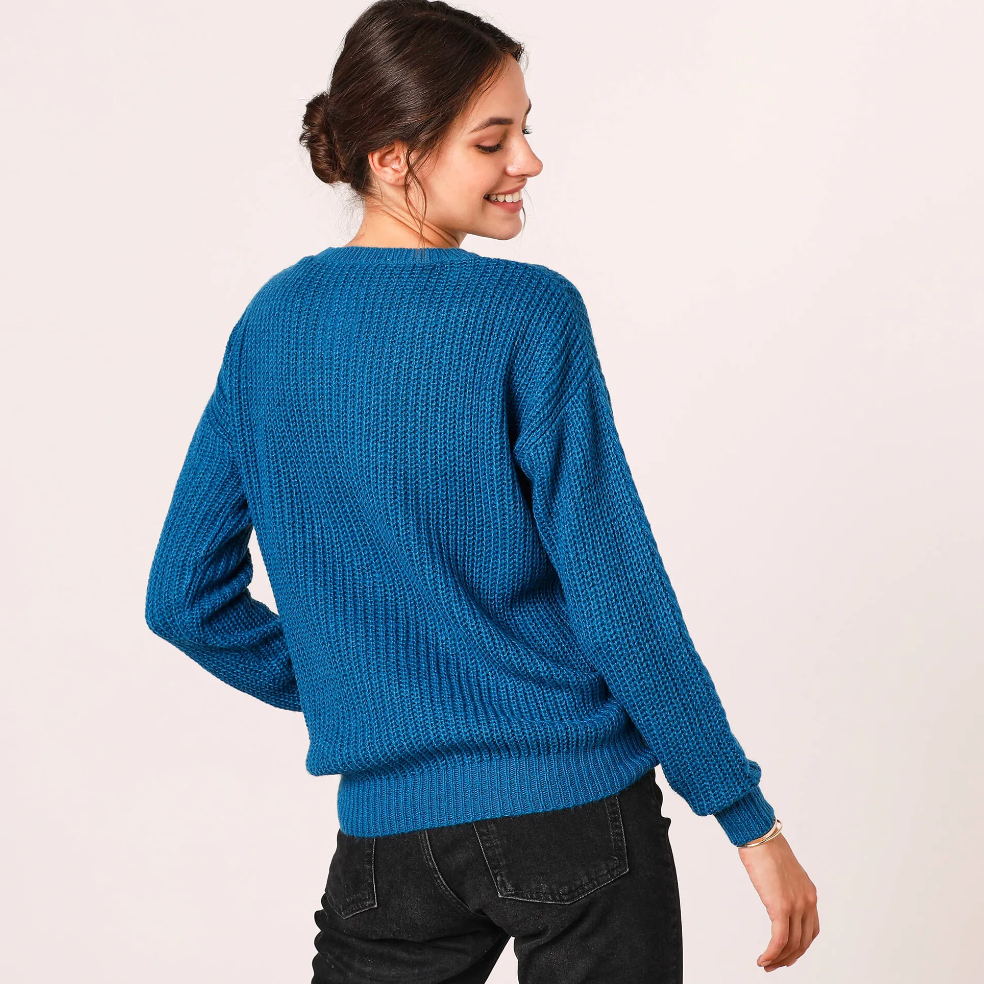 Trui met kabelmotieven - patenttricot