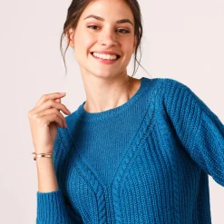 Trui met kabelmotieven - patenttricot