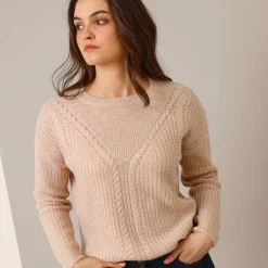 Trui met kabelmotieven - patenttricot