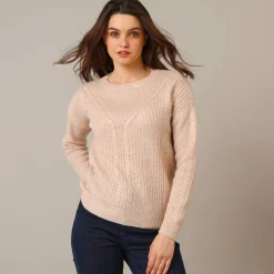 Trui met kabelmotieven - patenttricot