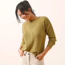 Trui met kabelmotieven - patenttricot