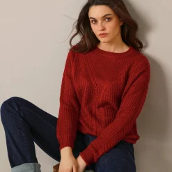 Trui met kabelmotieven - patenttricot