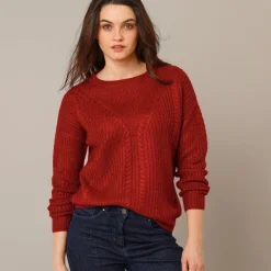 Trui met kabelmotieven - patenttricot