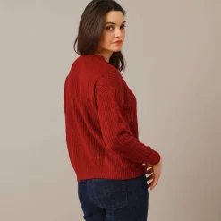 Trui met kabelmotieven - patenttricot