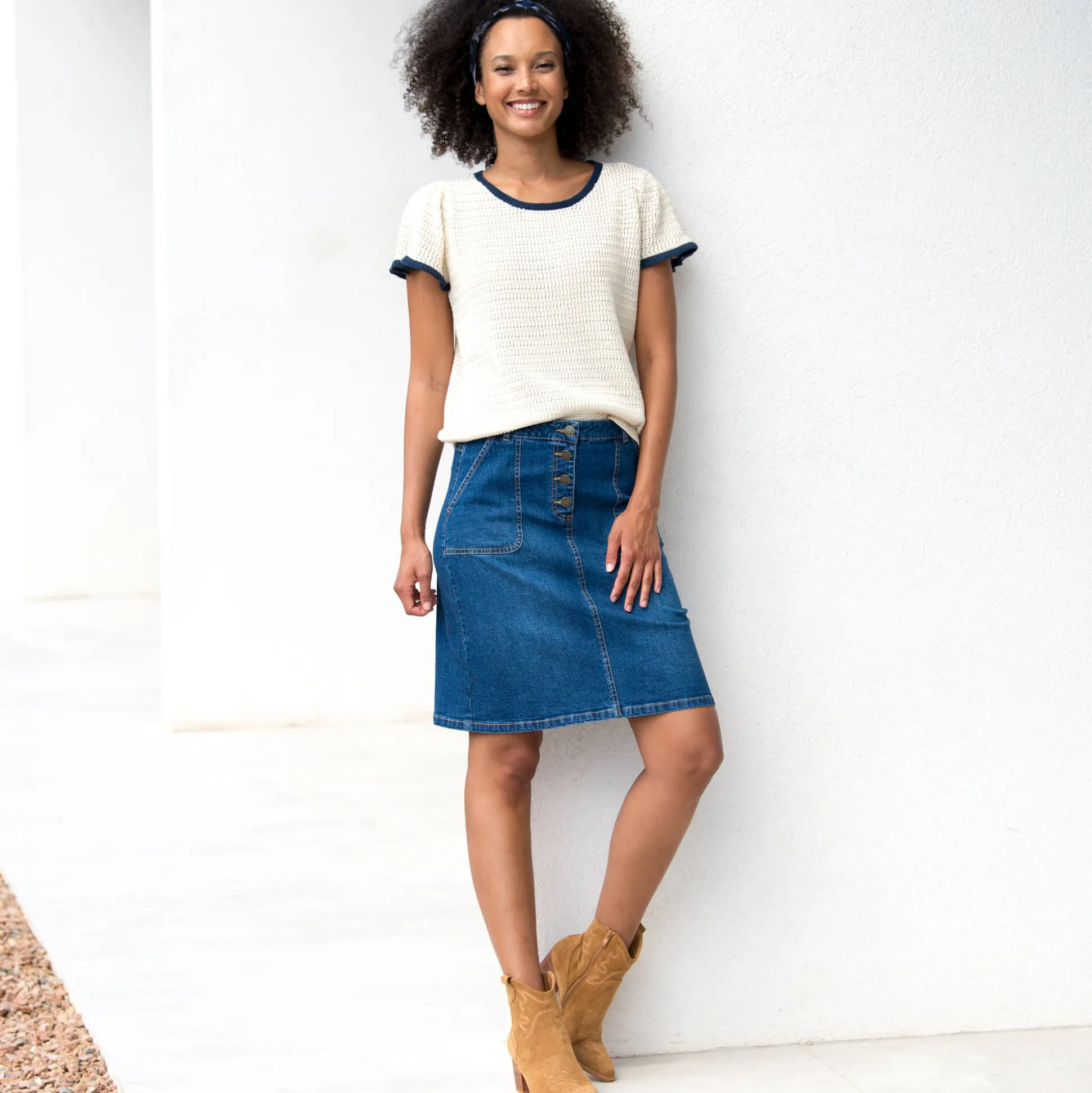 Trui met korte mouwen, fantasietricot
