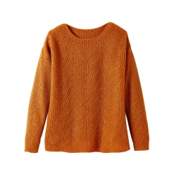Trui met lange mouwen en ronde hals, pareltricot, speciaal voor kleine lengtes