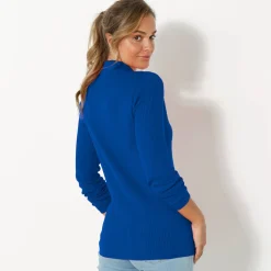 Trui met opstaande kraag, 72 cm lang