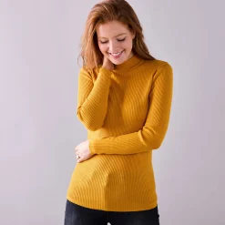 Trui met opstaande kraag, 72 cm lang