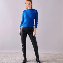 Trui met opstaande kraag, 63 cm lang