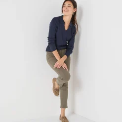 Trui met polokraag, ribtricot