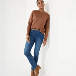 Trui met ronde hals, fantasietricot met zachte touch