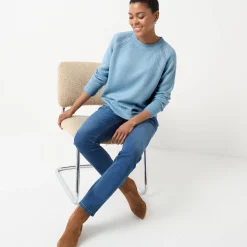 Trui met ronde hals, fantasietricot met zachte touch