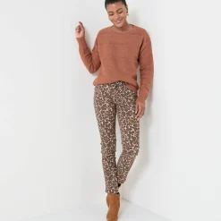 Trui met ronde hals, harig fantasietricot