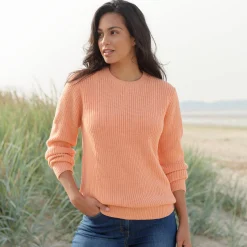 Trui met ronde hals in ribtricot