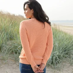 Trui met ronde hals in ribtricot
