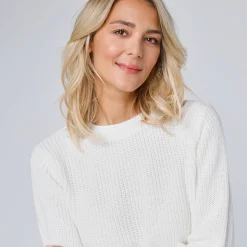 Trui met ronde hals in ribtricot
