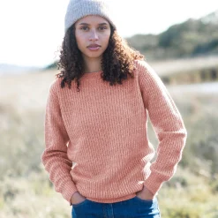 Trui met ronde hals in ribtricot