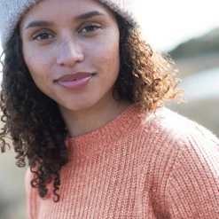 Trui met ronde hals in ribtricot