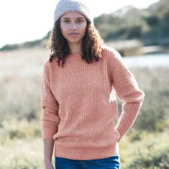 Trui met ronde hals in ribtricot