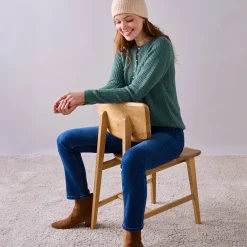Trui met Tunesische hals, patenttricot met zachte touch