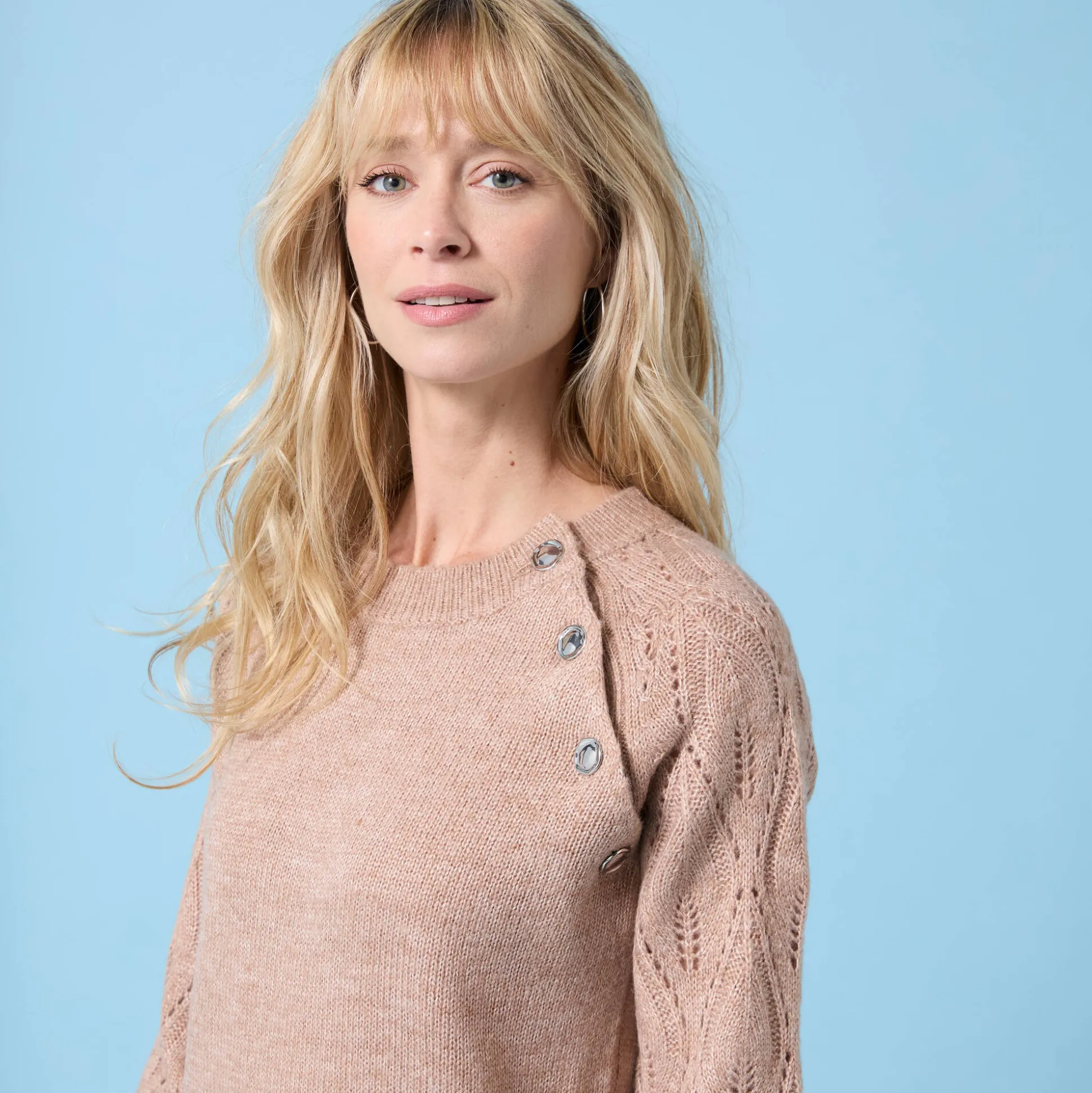Trui Special Petites, fantasiebreisel met zachte touch