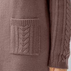 Trui-jurk in kabeltricot
