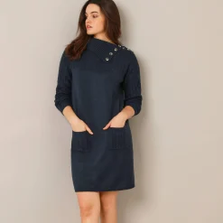 Trui-jurk in kabeltricot