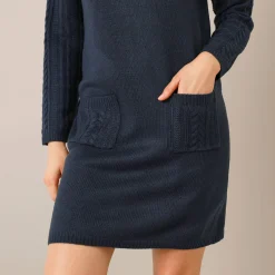 Trui-jurk in kabeltricot