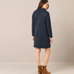Trui-jurk in kabeltricot