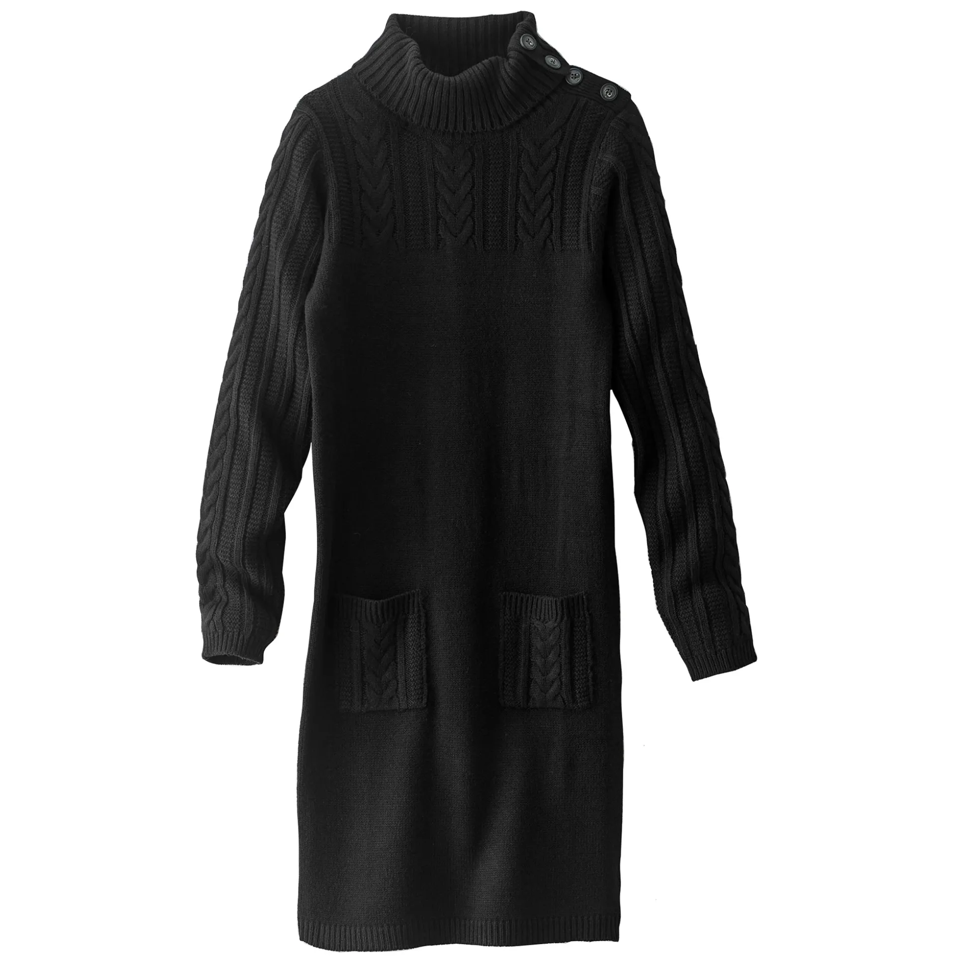 Trui-jurk in kabeltricot