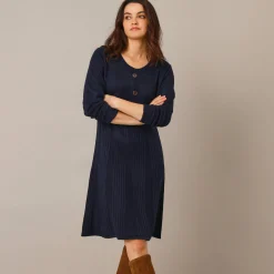 Trui-jurk met knoopsluiting