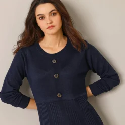 Trui-jurk met knoopsluiting