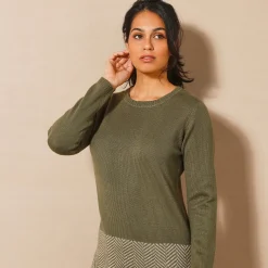 Trui-jurk, onderkant in jacquard
