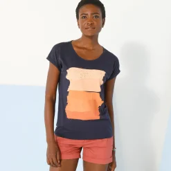 T-shirt in fifties model met arty print, jerseytricot