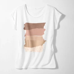 T-shirt in fifties model met arty print, jerseytricot